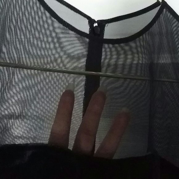 Sheer Sleeve Black Top - Picture 2 of 7